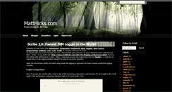 Desktop Screenshot of matthicks.com