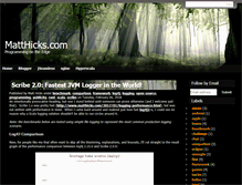 Tablet Screenshot of matthicks.com